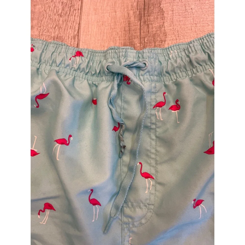 Old Navy‎ Mens Swim Trunks Lot of 2 XL Pink Pineapple Blue Flamingo Board Shorts